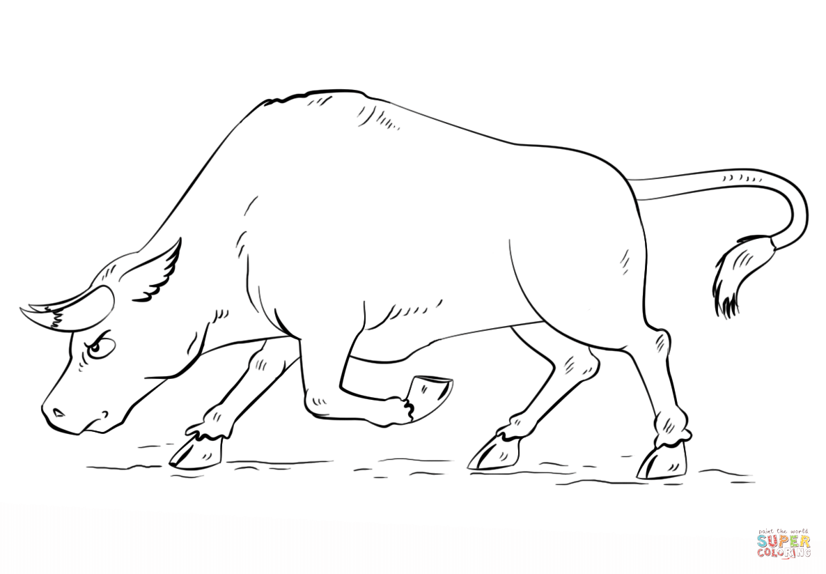 1186x824 Better Bucking Bull Coloring Pages Cartoon - Bucking Bull Drawing