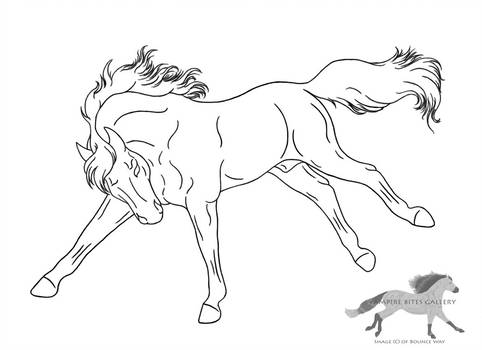 482x350 Bucking Horse Lineart Free Use - Bucking Horse Drawing