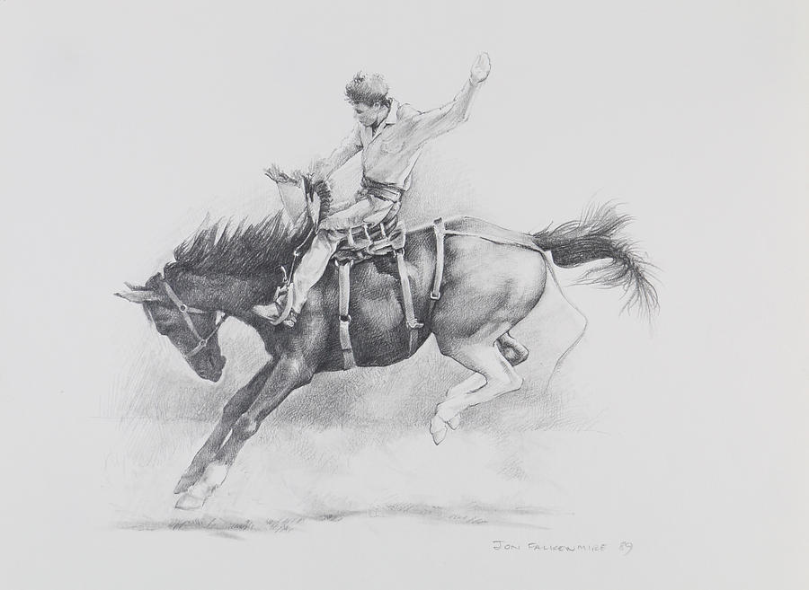 900x657 Bucking Horse Drawing - Bucking Horse Drawing