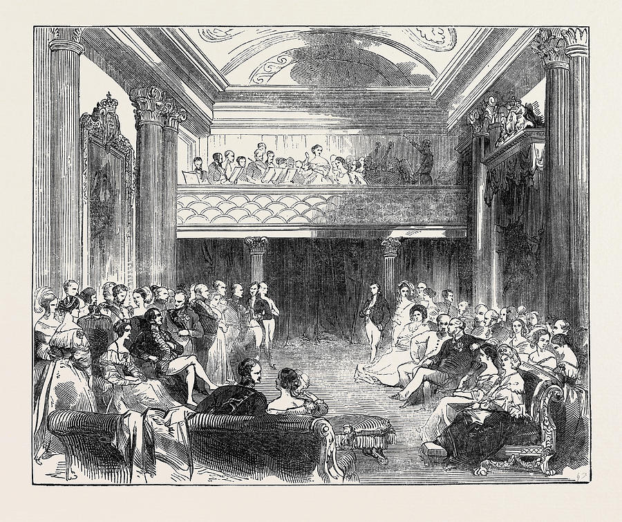 900x755 the music room, buckingham palace drawing - Buckingham Palace Drawing