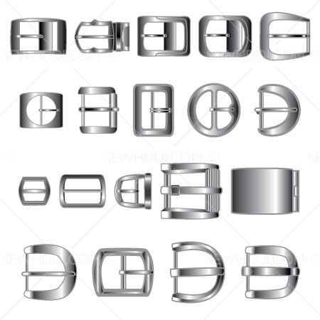 450x450 Belt Buckle Fashion Flat Templates - Buckle Drawing