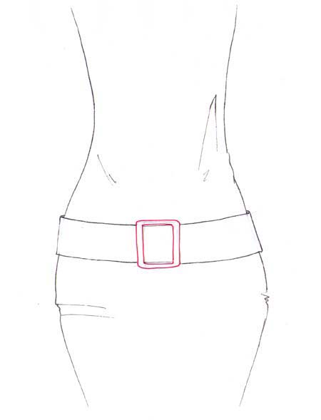 450x589 How To Draw A Belt I Draw Fashion - Buckle Drawing