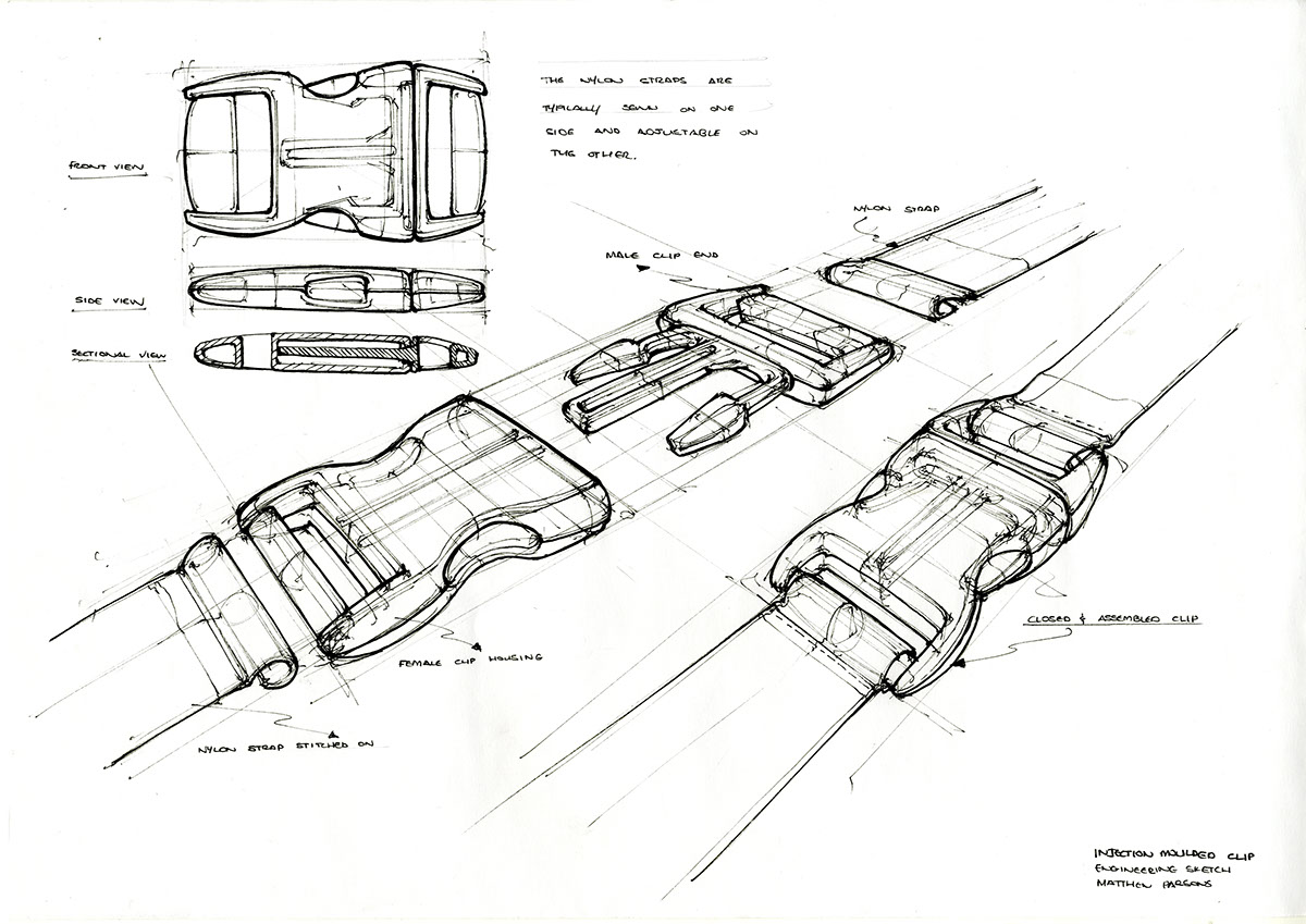 1200x849 Incase Plastic Buckle On Behance - Buckle Drawing