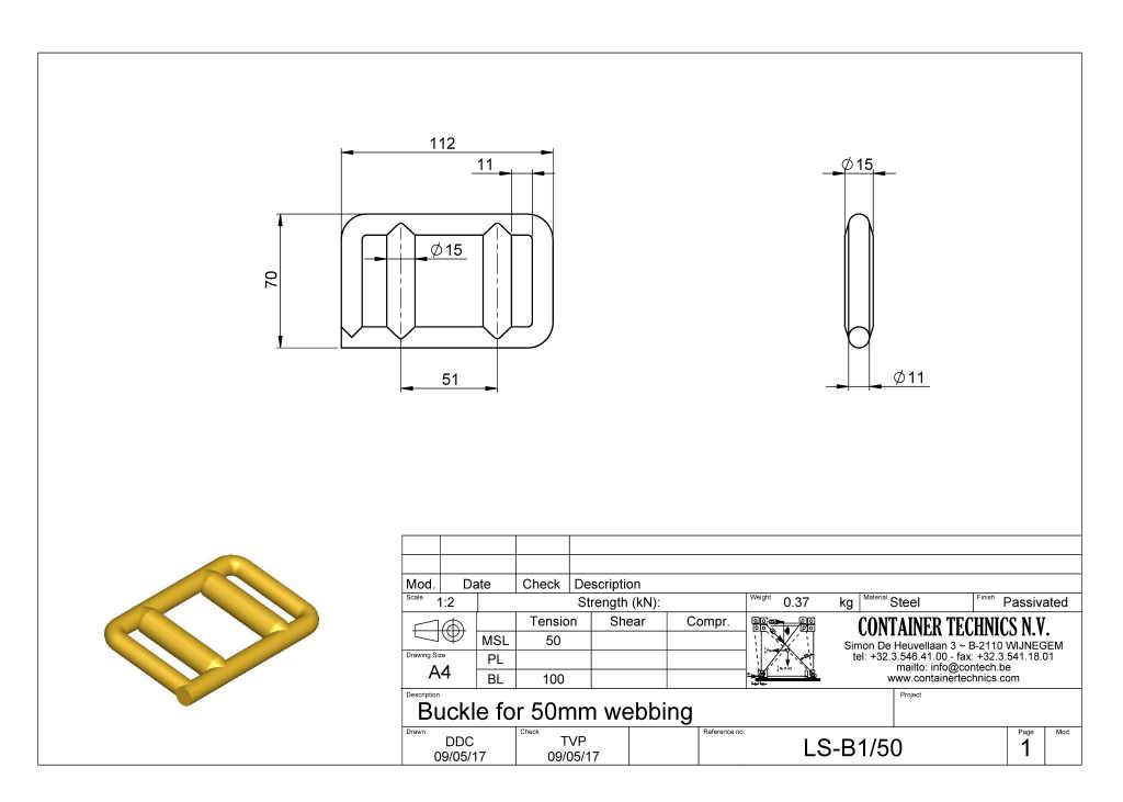 1024x731 Ls Buckle For Webbing - Buckle Drawing