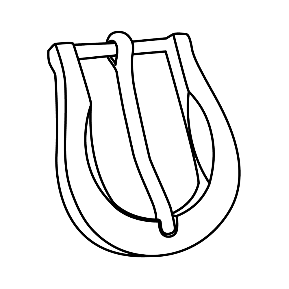 1000x1000 White Handmade Designer Leather Belt For Women - Buckle Drawing