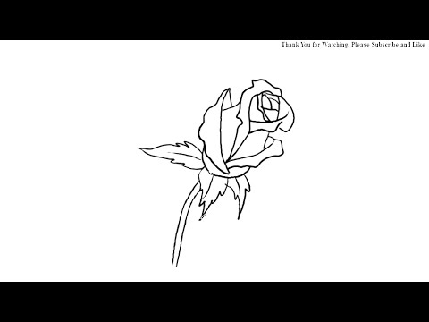 480x360 how to draw a lovely rose bud simple drawing for kids yzarts - Bud Drawing