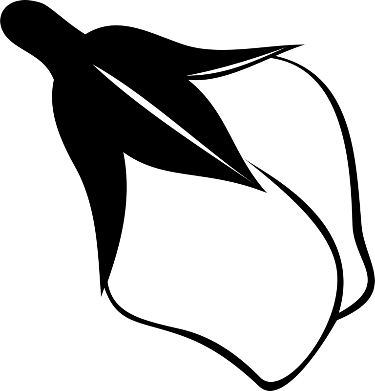 768x800 rose bud drawing rubber stamp flower leaf stamps stamptopia - Bud Drawing