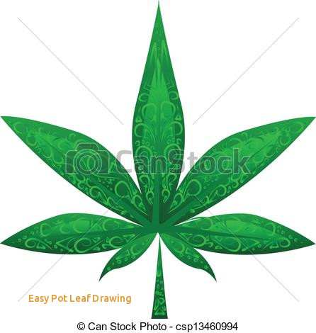446x470 Easy Pot Leaf Drawing Cool Weed Plant Drawings - Bud Leaf Drawing