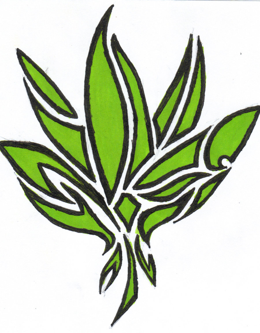 900x1153 How To Draw Pot Leaf Cartoon With Marijuana Tattoos How To Draw - Bud Leaf Drawing