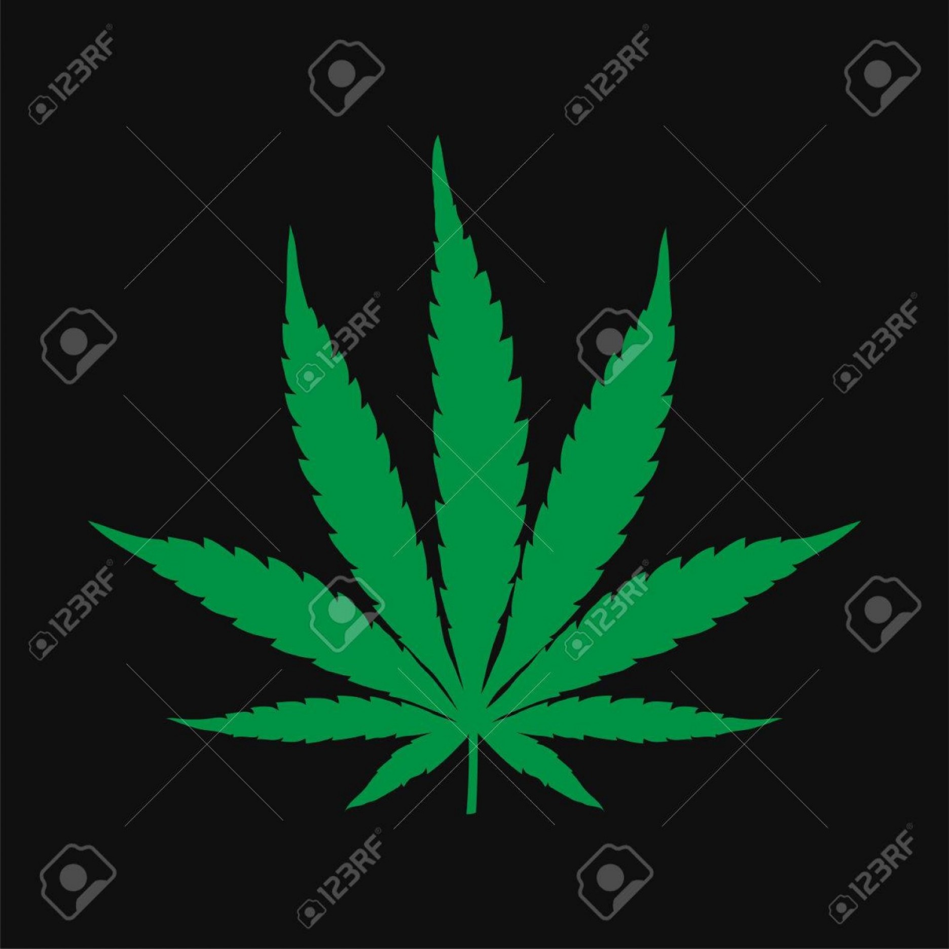 1872x1872 photostock vector vector cannabis leaf illustration green plant - Bud Leaf Drawing