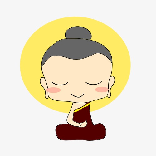500x500 cartoon buddha, cartoon clipart, buddha clipart, cartoon png image - Buddha Cartoon Drawing