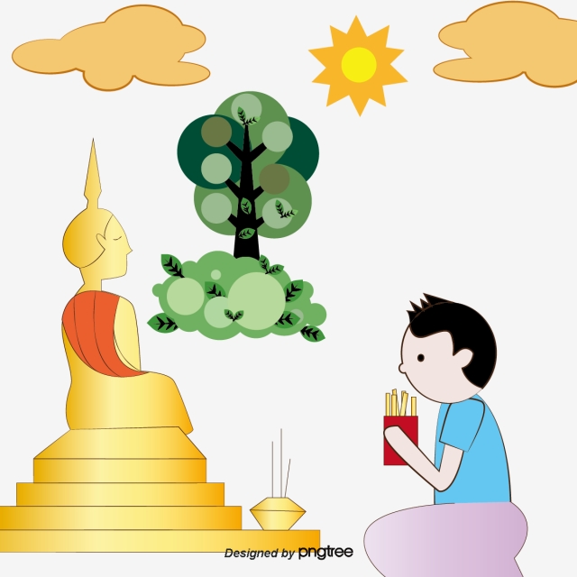 640x640 cartoon thai buddha drawing elements, cartoon, to worship buddha - Buddha Cartoon Drawing
