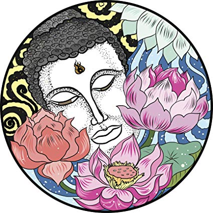 425x425 Cool Asian Chinese Pen Art Cartoon Icon - Buddha Cartoon Drawing