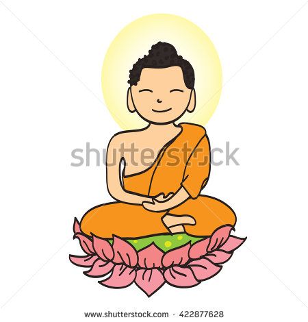450x470 illustration of cute young monk cartoon image - Buddha Cartoon Drawing