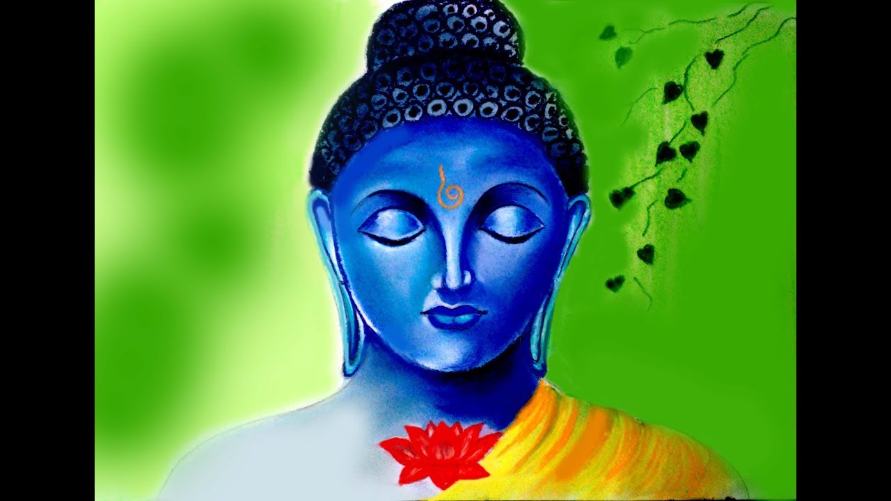 1280x720 How To Draw Buddha Face Step - Buddha Drawing