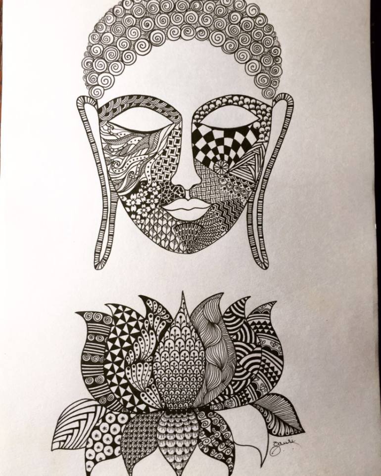 770x963 Buddha Drawing - Buddha Drawing