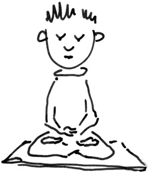 300x351 first steps into buddhist meditation buddhism now - Buddha Drawing Easy