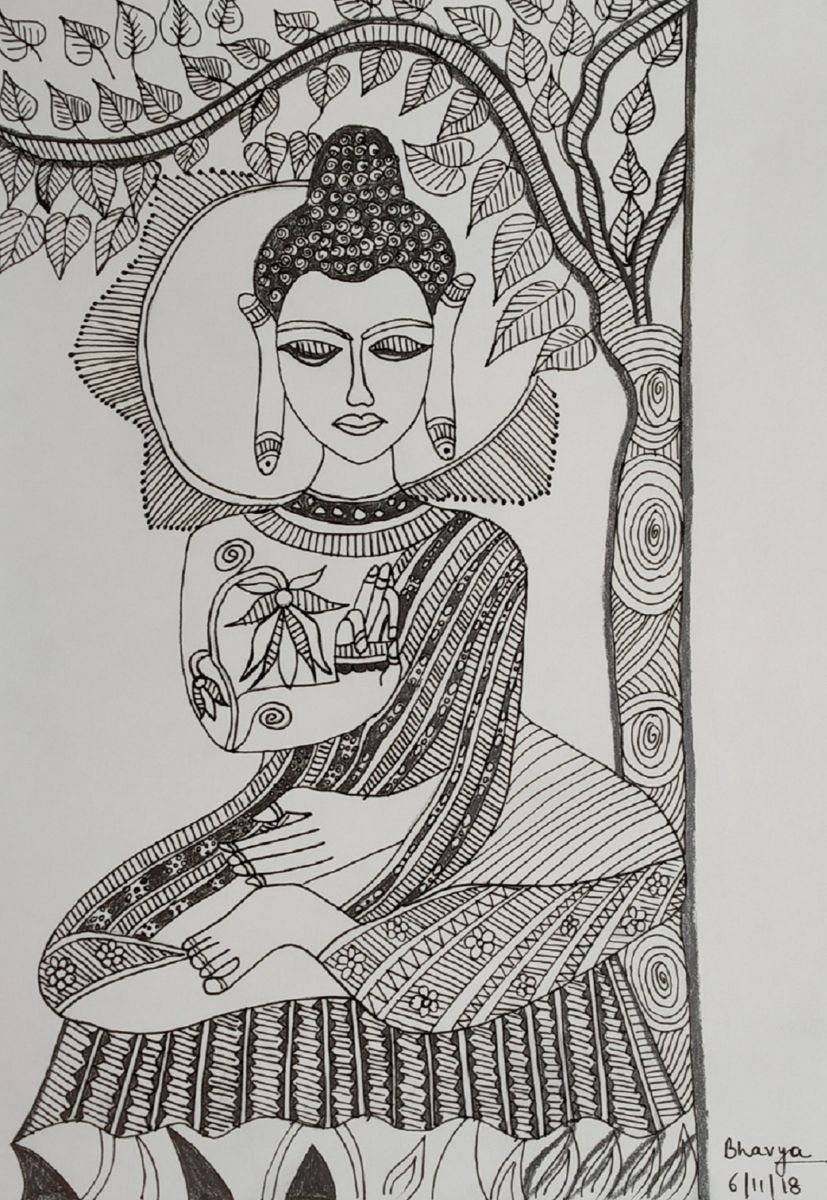827x1200 Lord Buddha Drawing - Buddha Drawing Images