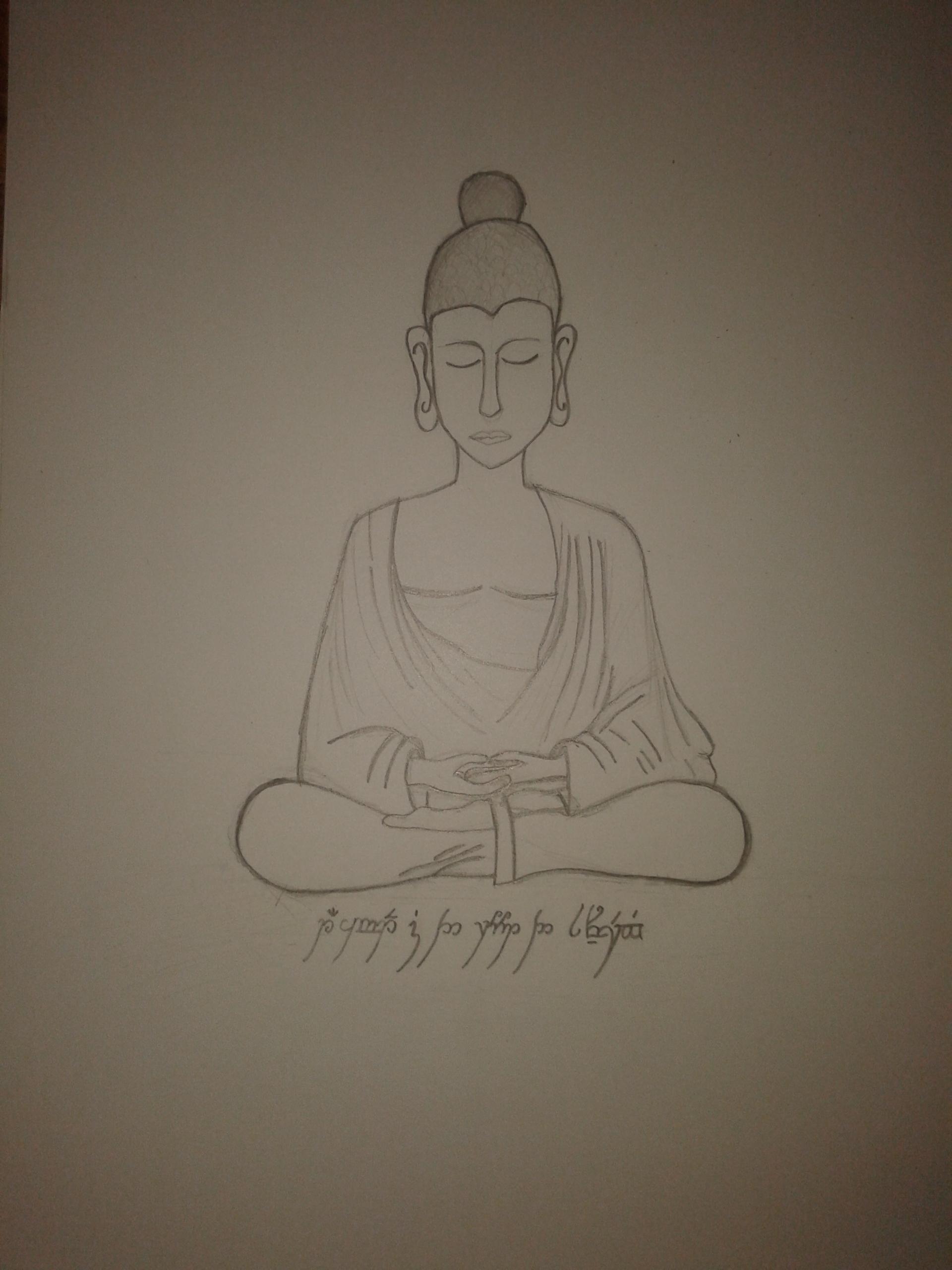 1920x2560 My Drawing Of Buddha Buddhism - Buddha Drawing Images