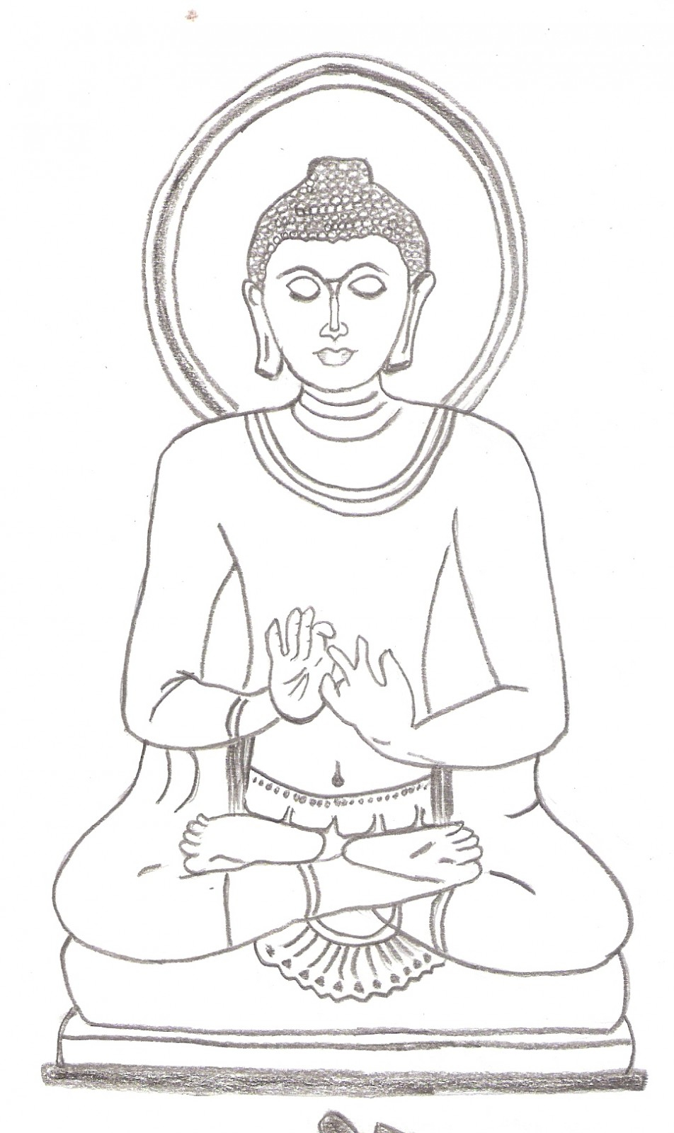 Будда рисунок легкий