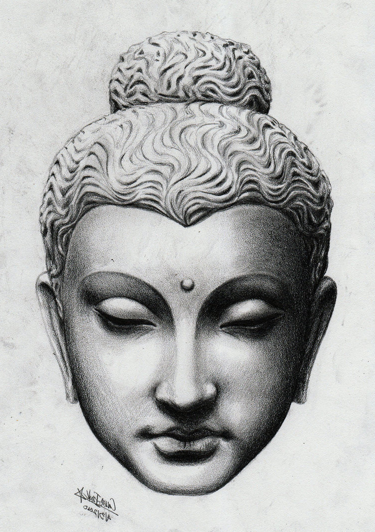Gautam Buddha Pencil Art
