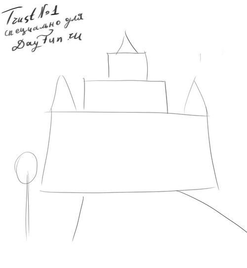 500x543 How To Draw Buddha Temple Step - Buddha Drawing Step By Step