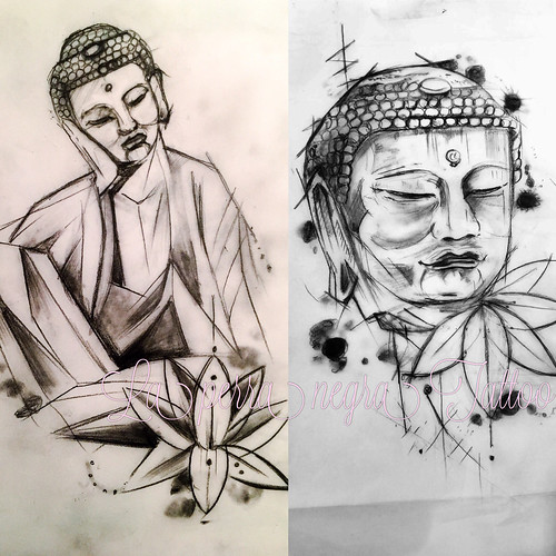 500x500 Drawing Buddha - Buddha Drawing Tattoo