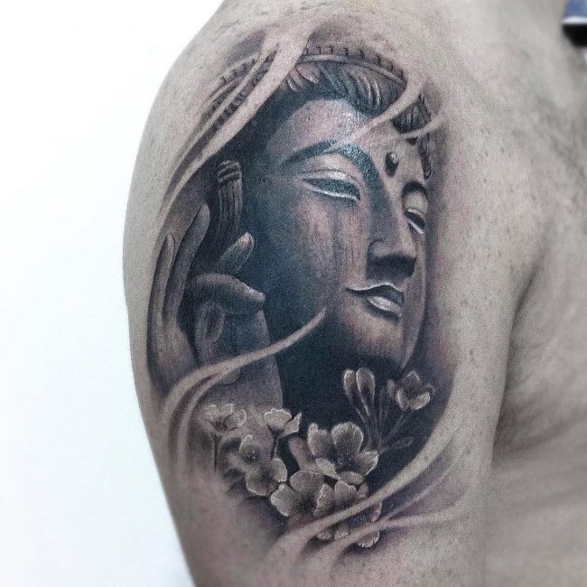 650x650 Best Buddha Tattoo Designs Meanings - Buddha Drawing Tattoo