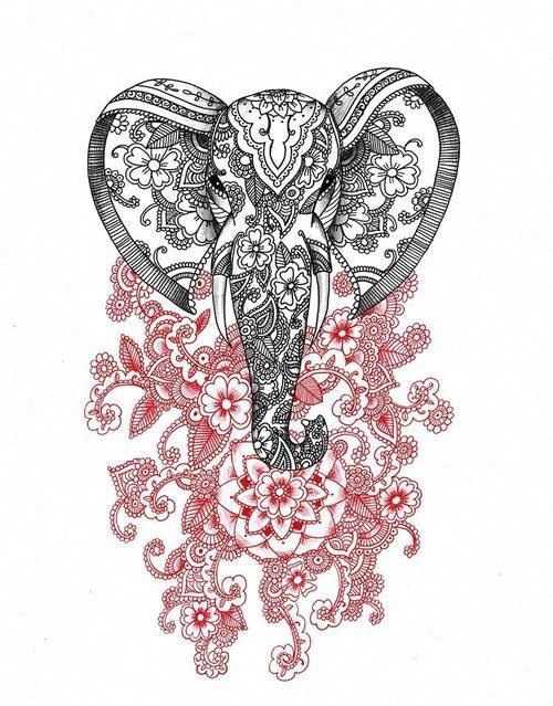 500x639 buddha elephant art peace elephant tattoos, tattoos, elephant - Buddha Elephant Drawing