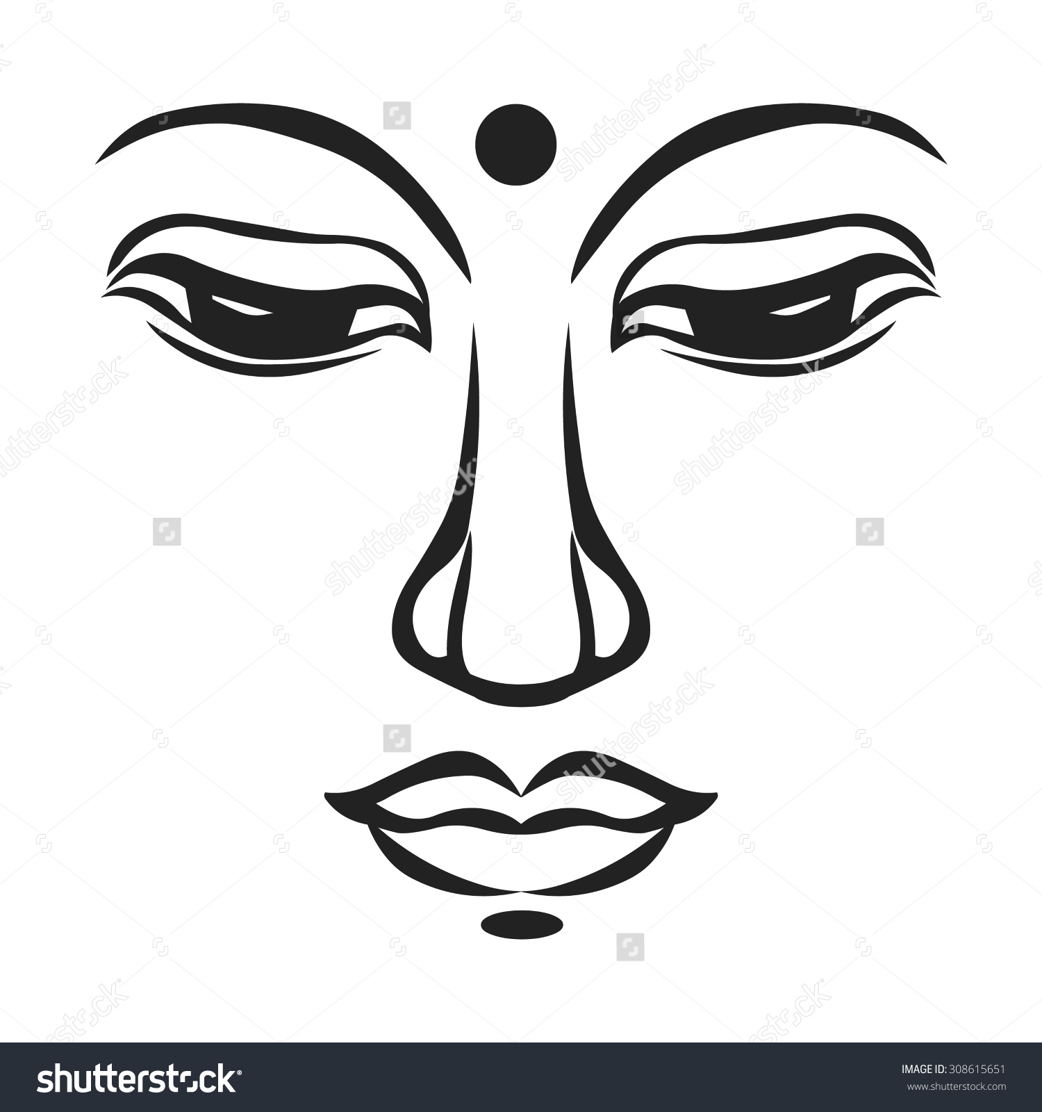 Buddha Face Drawing at PaintingValley.com | Explore collection of ...