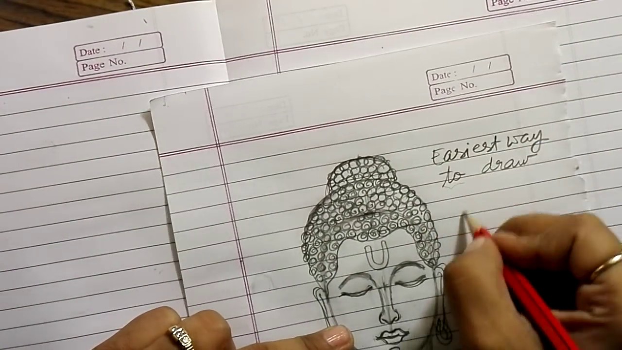 1280x720 how to draw buddha the easiest way learn the technique - Buddha Face Drawing
