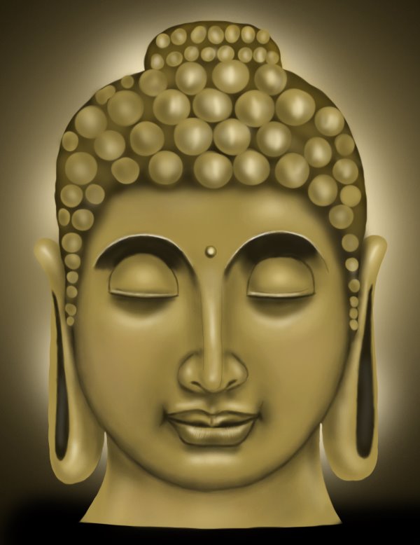 600x778 Learn How To Draw Buddha Face - Buddha Face Drawing