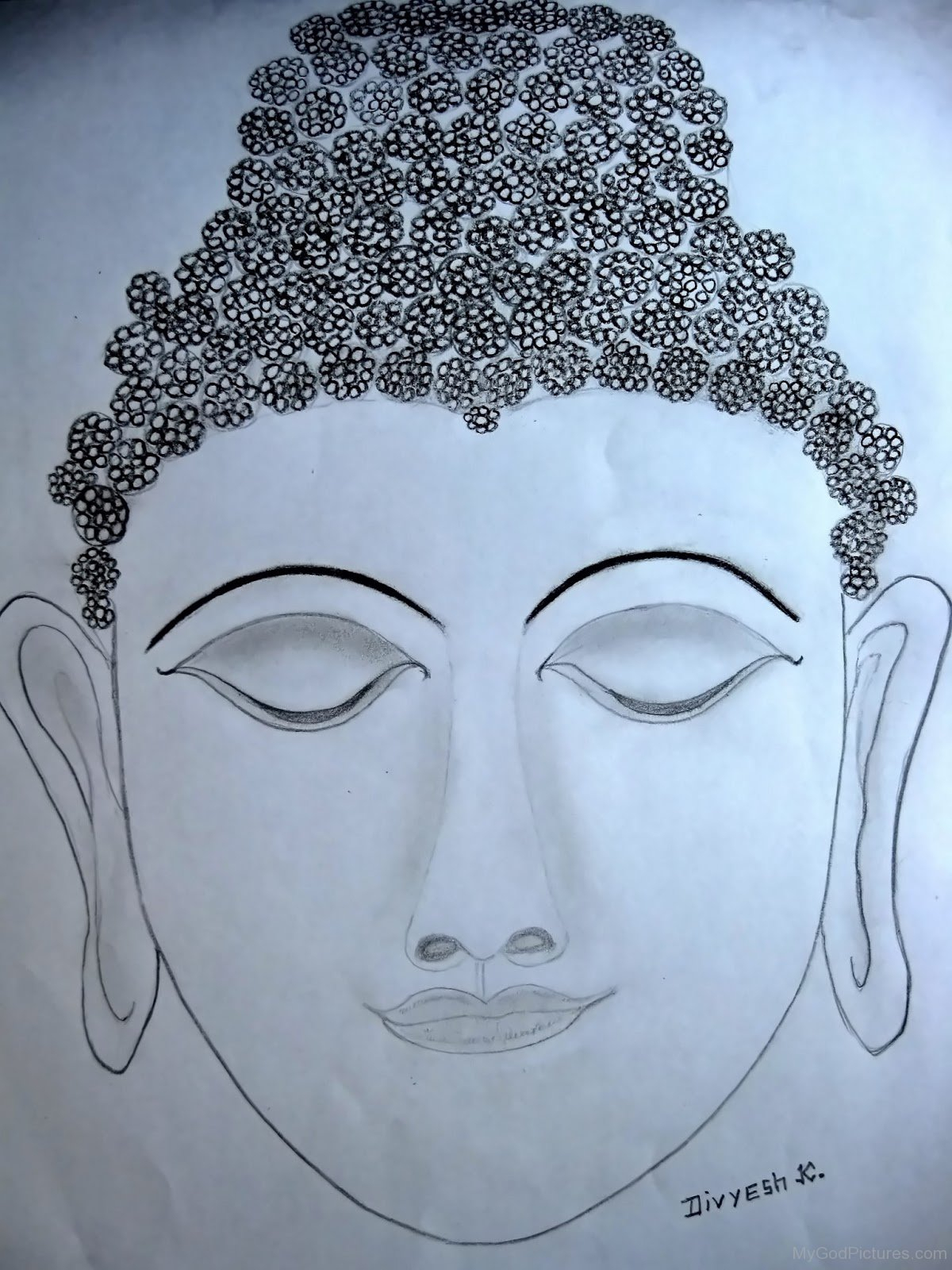 1200x1600 Lord Buddha Pencil Sketches A Mythology Blog - Buddha Face Drawing