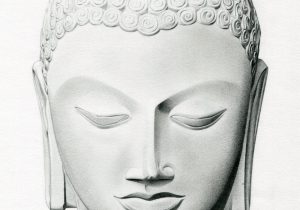300x210 buddha face pencil sketch gautama buddha drawing, pencil, sketch - Buddha Face Drawing