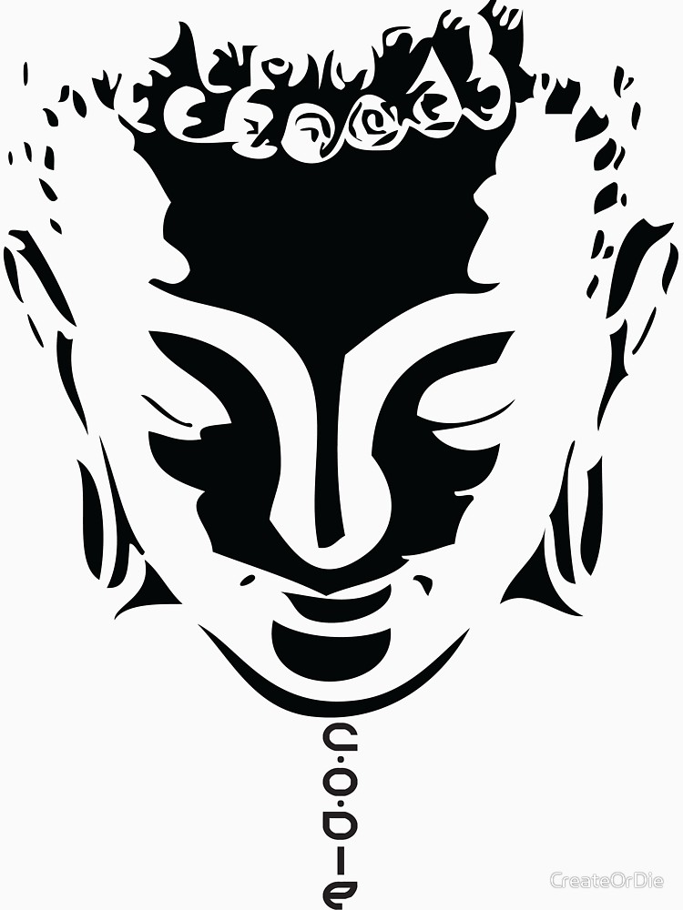 750x1000 Buddha Face T Shirt - Buddha Face Drawing