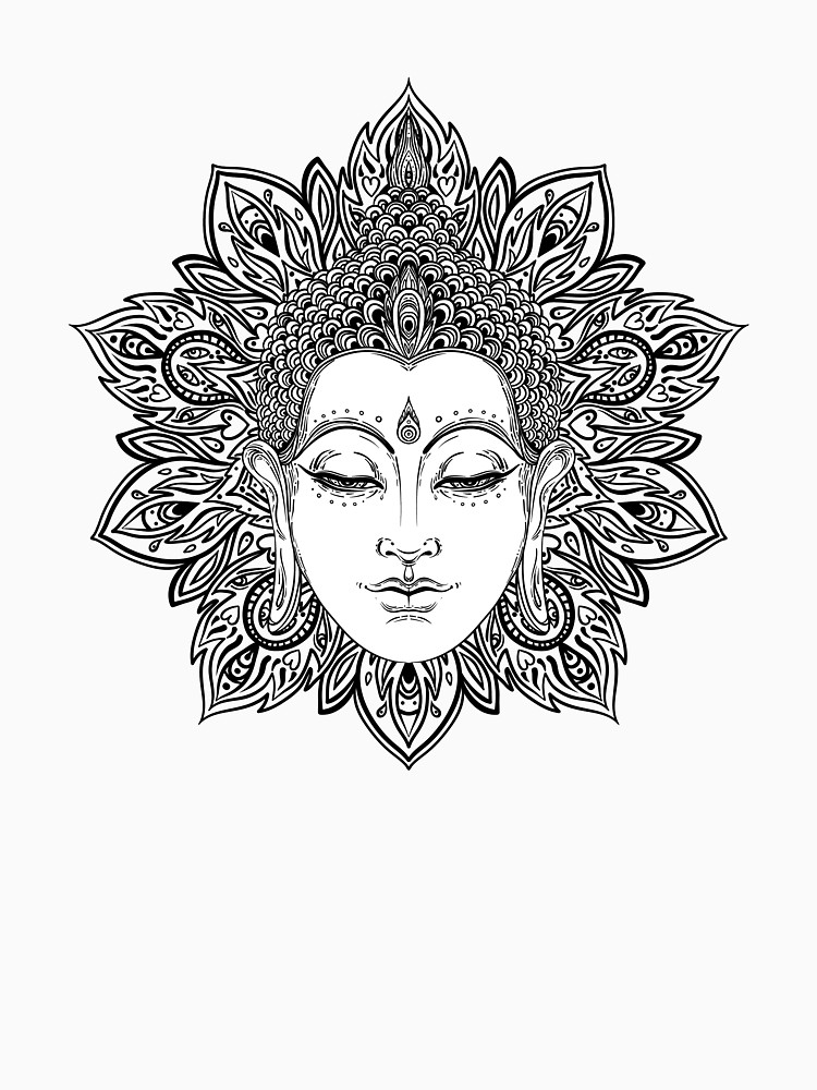 Buddha Face Line Drawing at PaintingValley.com | Explore collection of ...