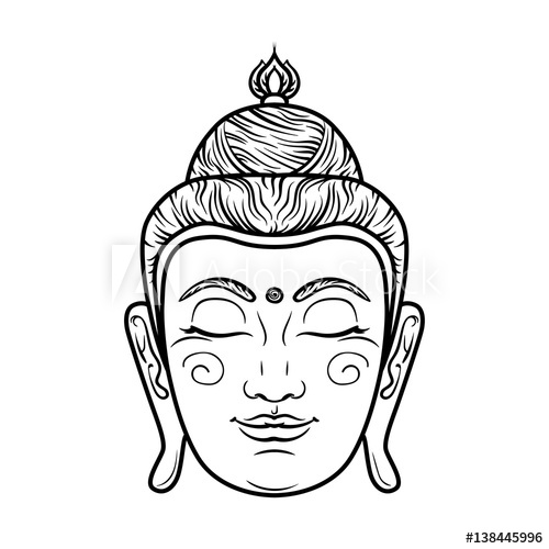 Buddha Face Line Drawing at PaintingValley.com | Explore collection of