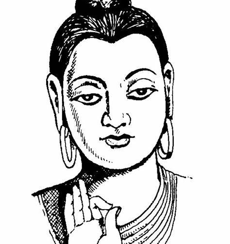 Buddha Face Line Drawing at PaintingValley.com | Explore collection of