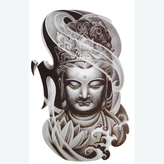 640x640 tattoo sticker paste bronze buddha head drawing designs cool - Buddha Head Drawing