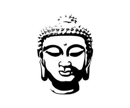 450x375 wall tattoo buddha head buddhism sticker religion faith - Buddha Head Drawing