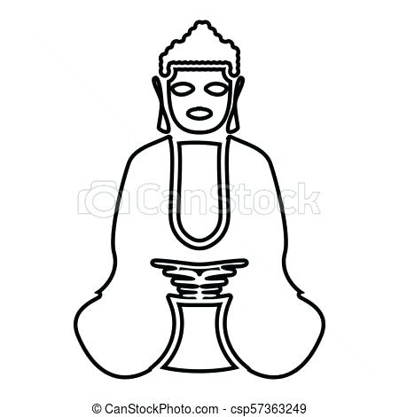 450x470 buddha color decorative sculpture of buddha head in gold color - Buddha Head Drawing