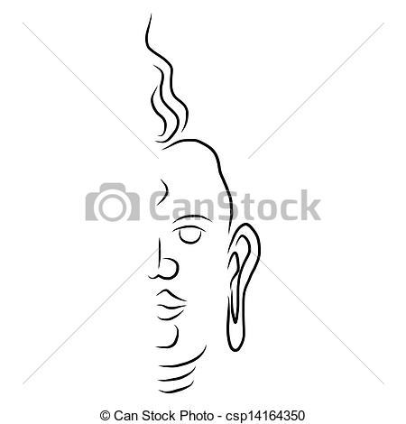 450x470 Buddha Head Clipart Collection - Buddha Head Line Drawing