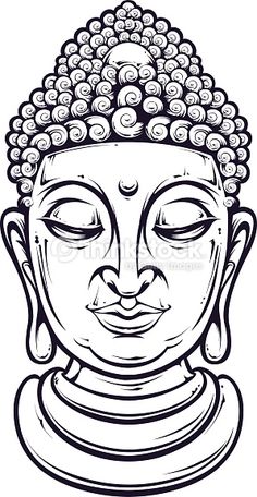 Buddha Head Line Drawing at PaintingValley.com | Explore collection of ...