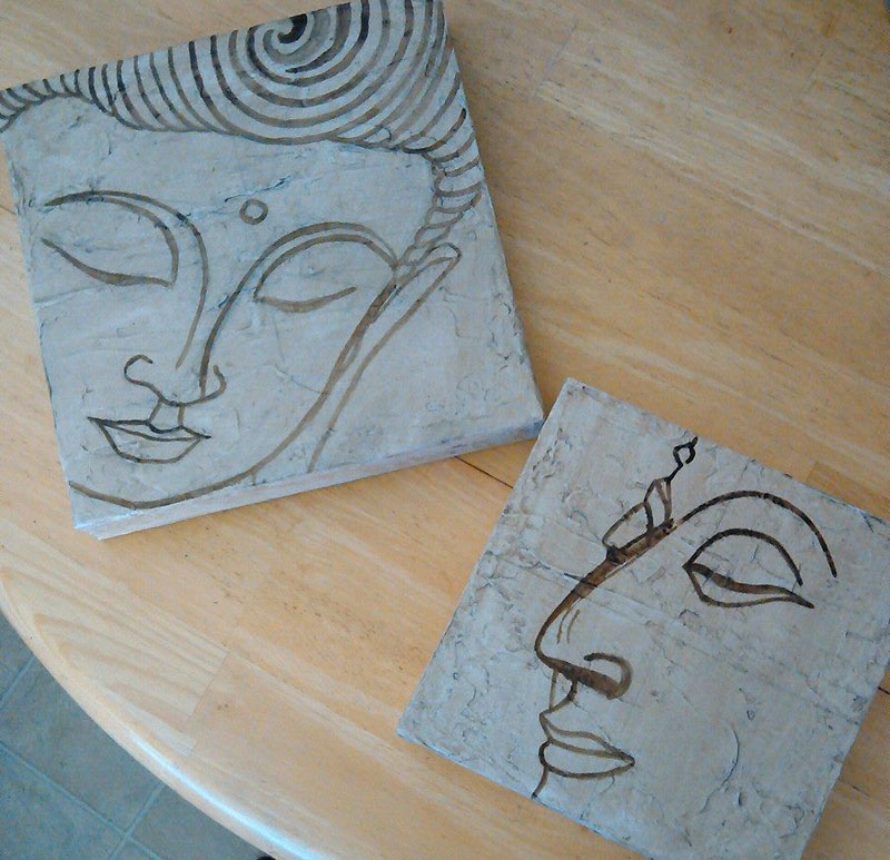 800x773 A Tale Of Two Buddha Paintings - Buddha Head Line Drawing