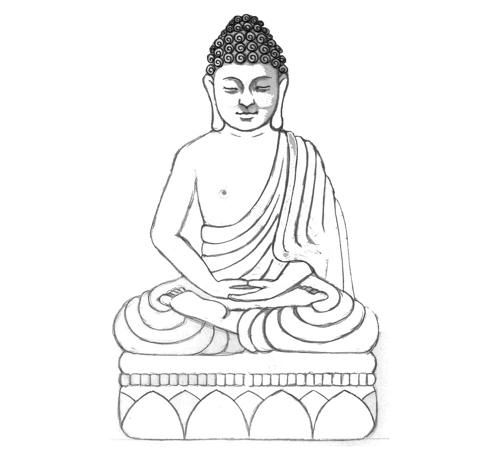 Buddha Line Drawing