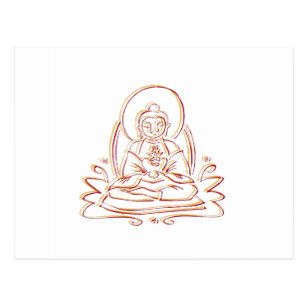 307x307 Buddha Red Line Drawing Gifts On Zazzle Ca - Buddha Line Drawing
