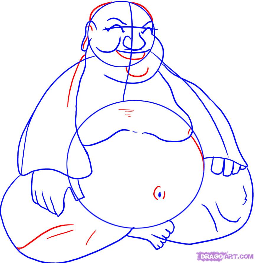 863x891 Simple Buddha Drawing - Buddha Line Drawing