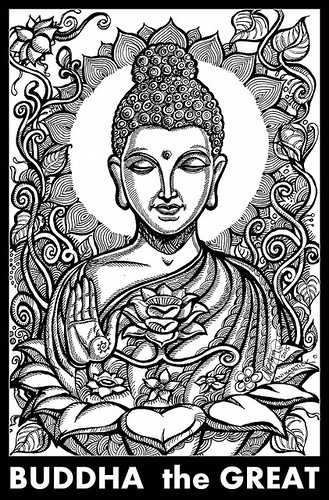 329x500 Buddha Drawing Art Illustration Pen Drawing Creative Art - Buddha Line Drawing
