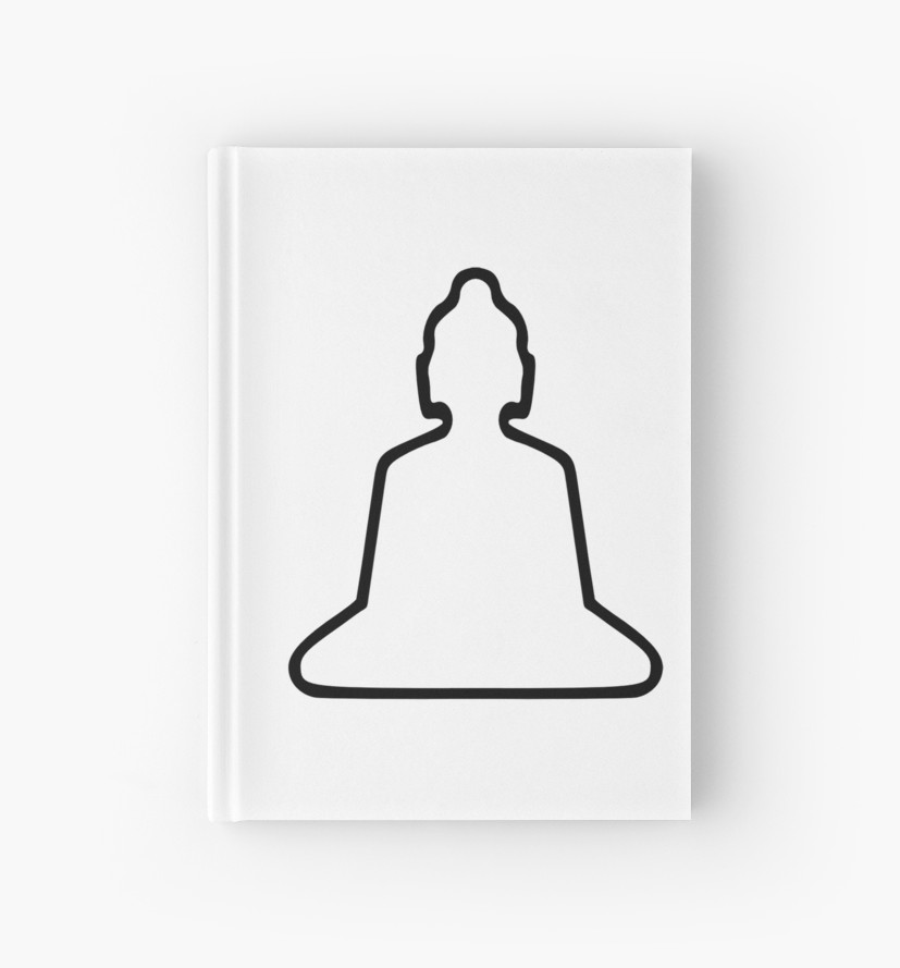 827x889 buddha outline hardcover journals - Buddha Outline Drawing