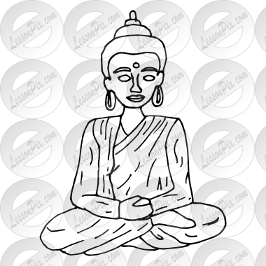 380x380 Buddha Outline Images - Buddha Outline Drawing